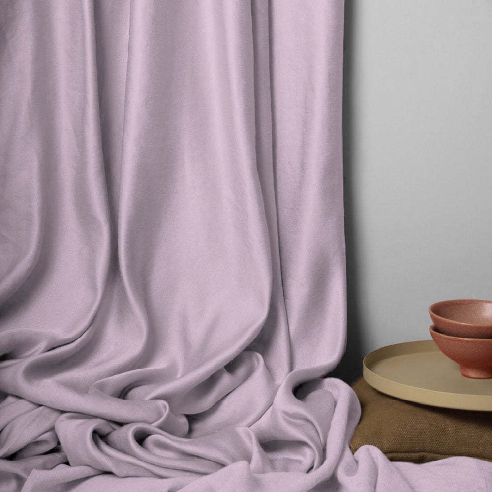 Jacquard Room Darkening Curtains in Pink Lace Set Of 2 - (P361)