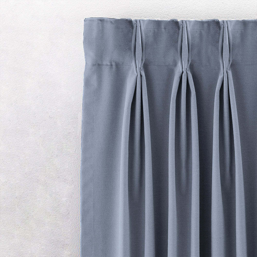 Jacquard Room Darkening Curtains in Frost Blue Set Of 2 - (P362)