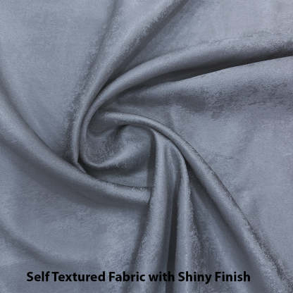 Jacquard Room Darkening Curtains in Frost Blue Set Of 2 - (P362)