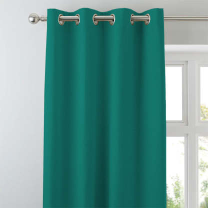 Jacquard Room Darkening Curtains in Mermaid Green Set Of 2 - (P364)
