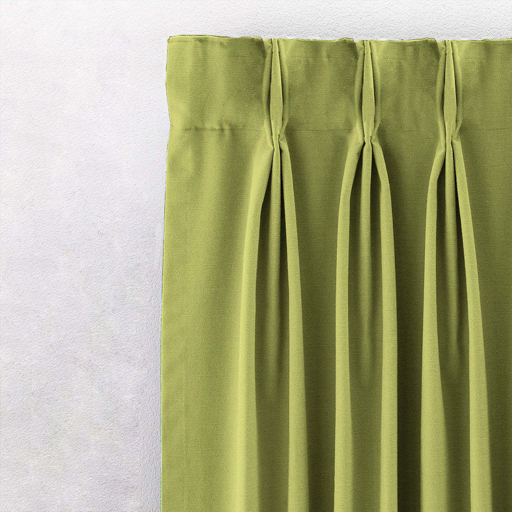 Jacquard Room Darkening Curtains in Pear Green Set Of 2 - (P365)