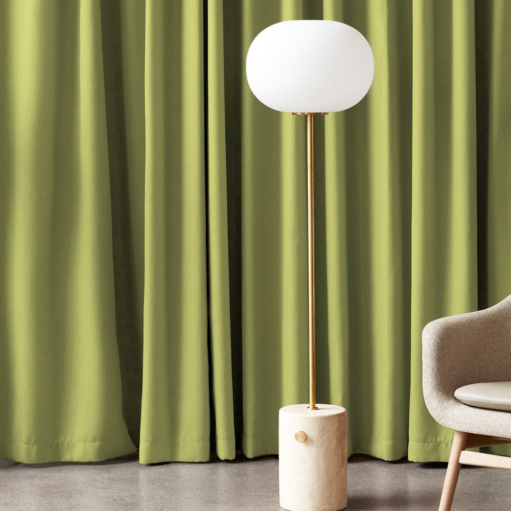 Jacquard Room Darkening Curtains in Pear Green Set Of 2 - (P365)