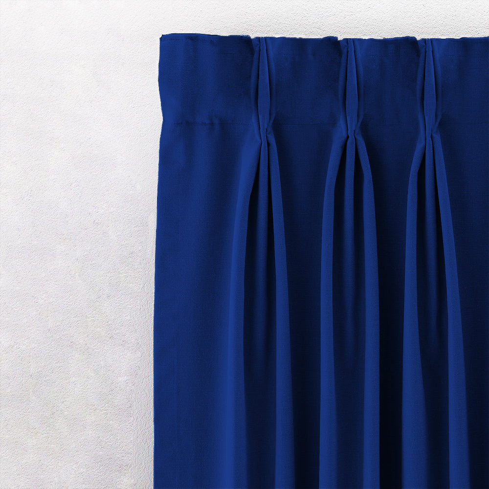 Jacquard Room Darkening Curtains in Space Blue Set Of 2 - (P367)