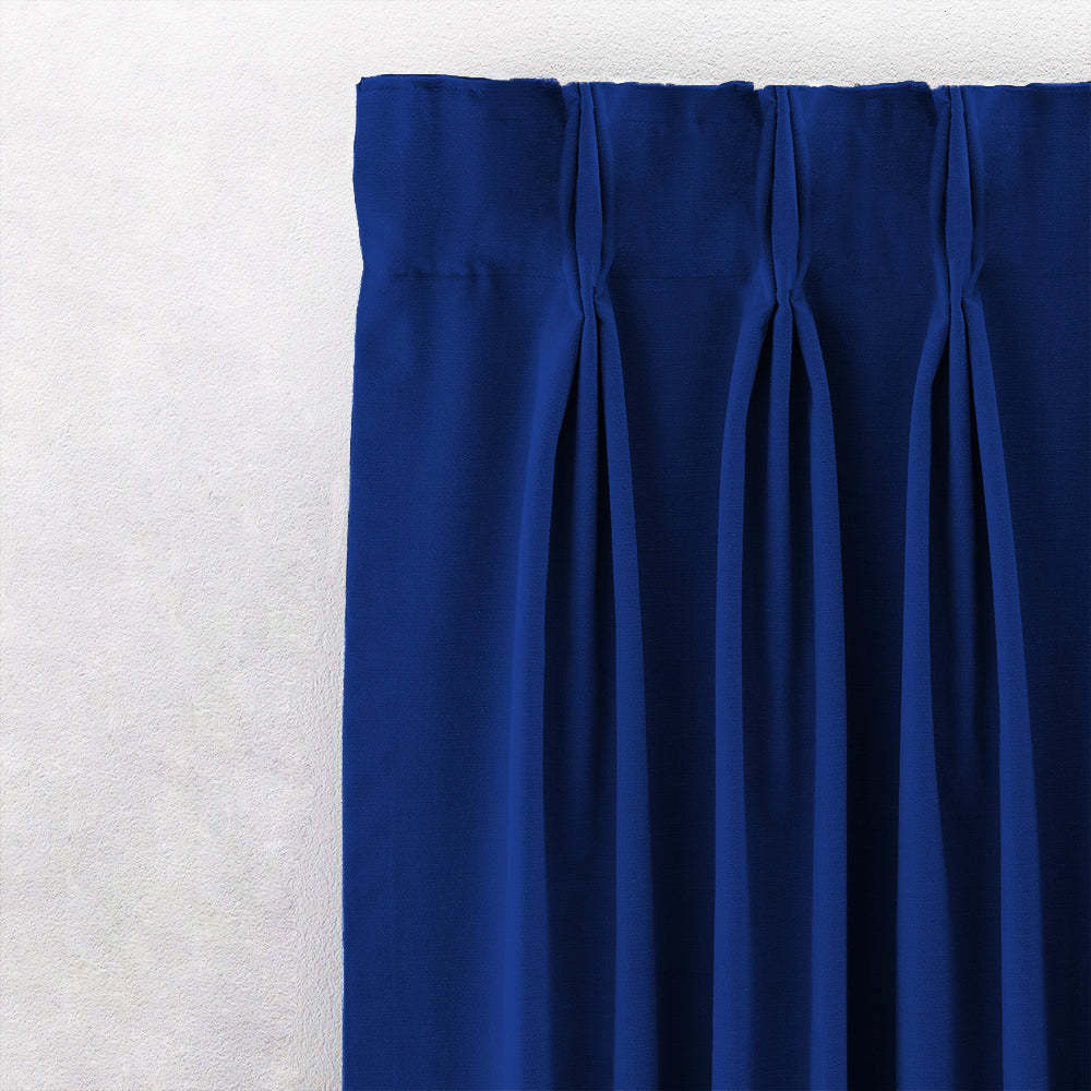 Jacquard Room Darkening Curtains in Space Blue Set Of 2 - (P367)