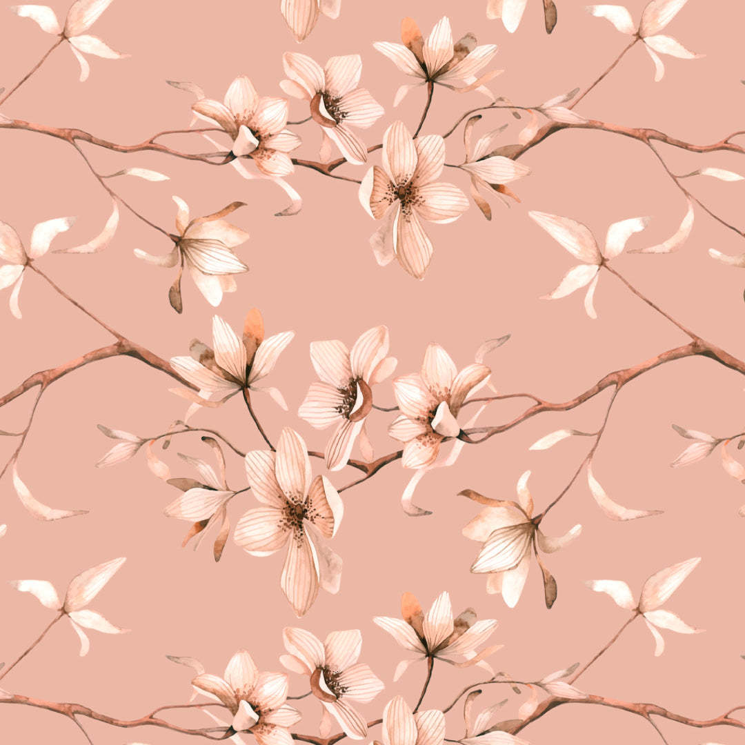 Elegant Floral Print Room Darkening Curtains Set Of 1pc DS367A