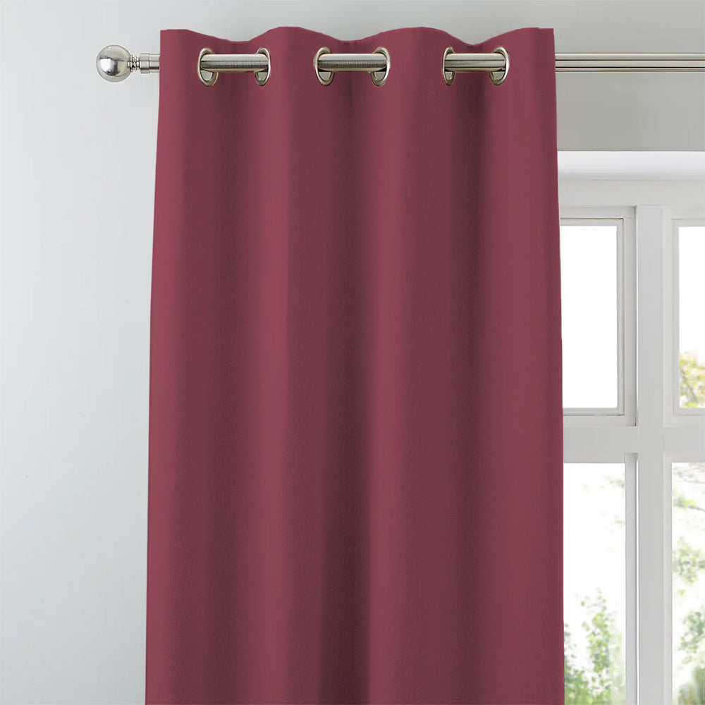 Jacquard Room Darkening Curtains in Grapevine Pink Set Of 2 - (P368)