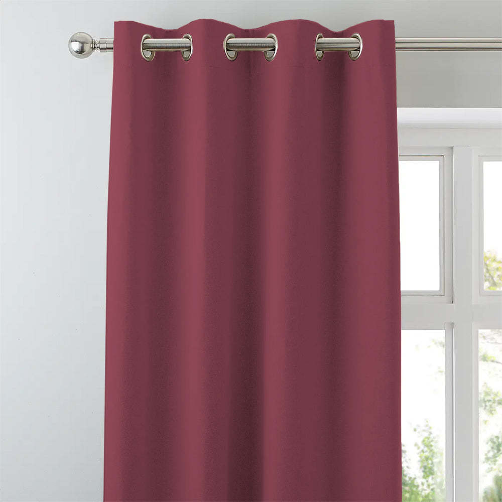 Jacquard Room Darkening Curtains in Grapevine Pink Set Of 2 - (P368)