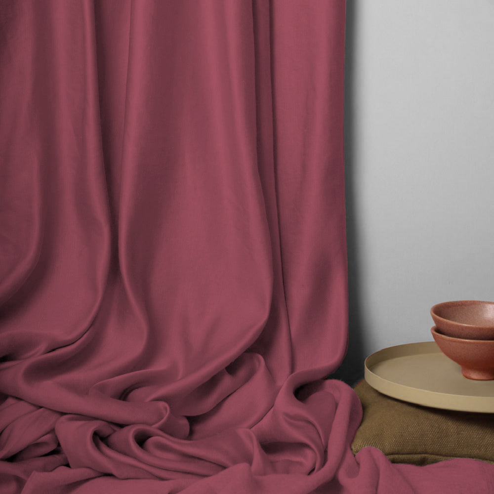 Jacquard Room Darkening Curtains in Grapevine Pink Set Of 2 - (P368)