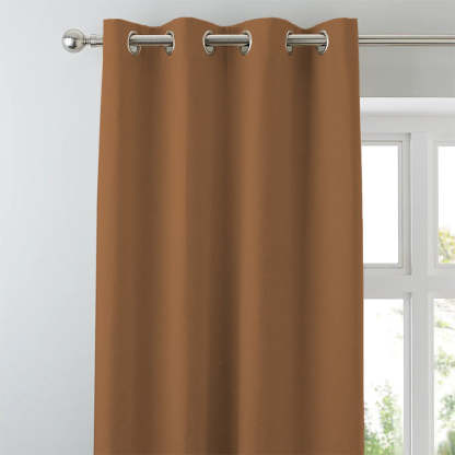 Jacquard Room Darkening Curtains in Brown Sugar Set Of 2 - (P369)