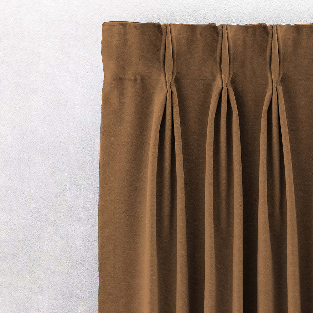Jacquard Room Darkening Curtains in Brown Sugar Set Of 2 - (P369)