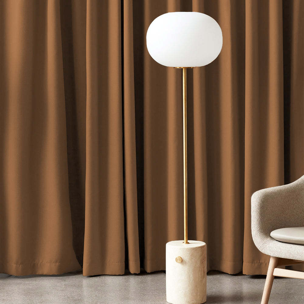 Jacquard Room Darkening Curtains in Brown Sugar Set Of 2 - (P369)