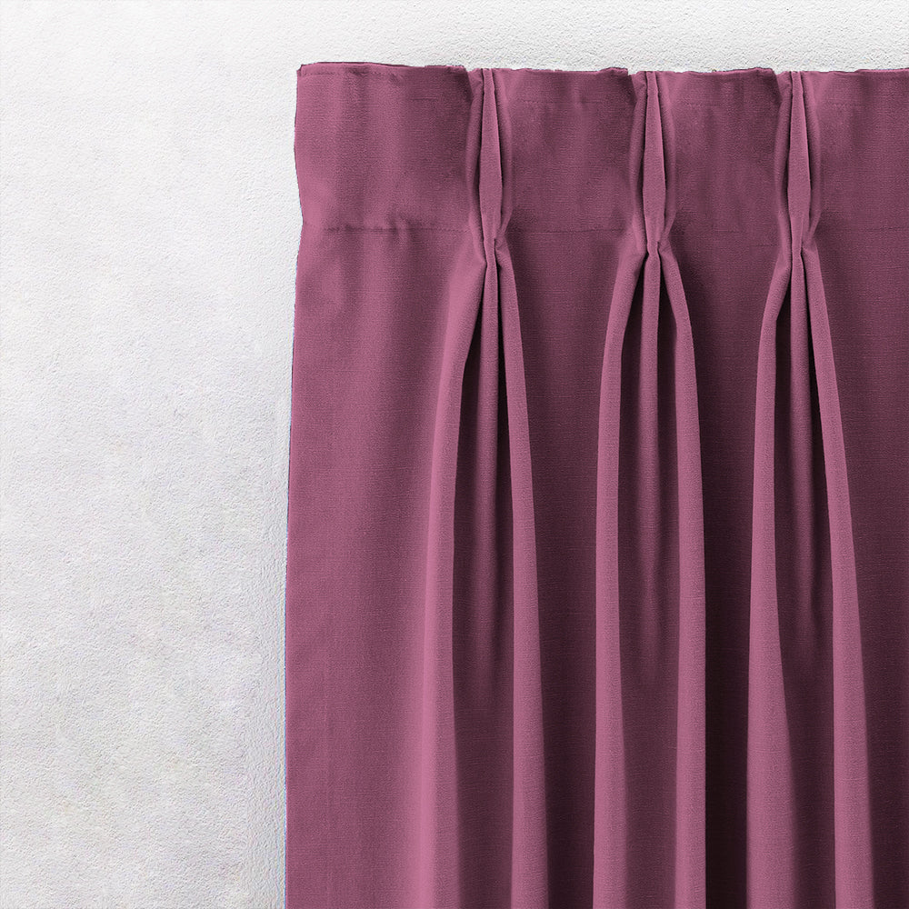 Jacquard Room Darkening Curtains in China Rose Pink Set Of 2 - (P370)