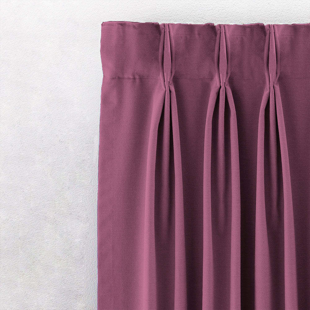 Jacquard Room Darkening Curtains in China Rose Pink Set Of 2 - (P370)