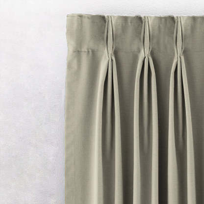 Jacquard Room Darkening Curtains in Tan Beige Set Of 2 - (P372)