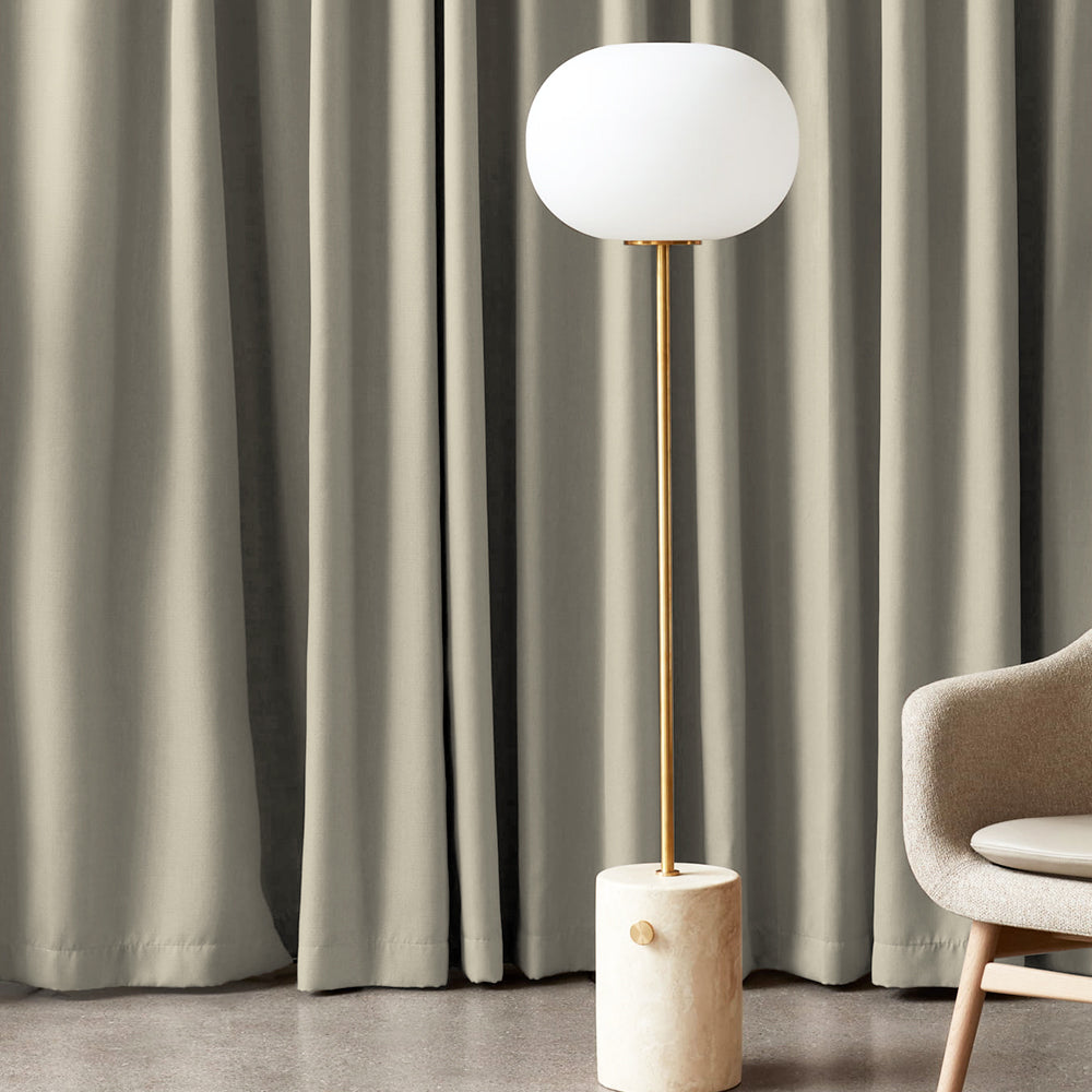 Jacquard Room Darkening Curtains in Tan Beige Set Of 2 - (P372)