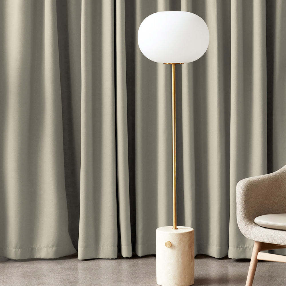 Jacquard Room Darkening Curtains in Tan Beige Set Of 2 - (P372)