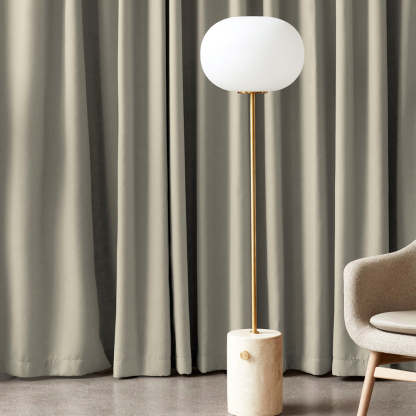 Jacquard Room Darkening Curtains in Tan Beige Set Of 2 - (P372)