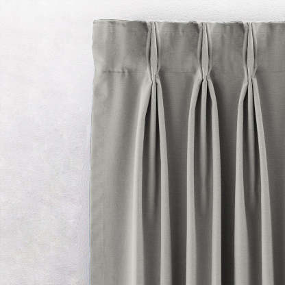 Jacquard Room Darkening Curtains in Chinese Silver Set Of 2 - (P373)