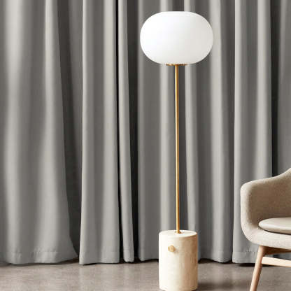 Jacquard Room Darkening Curtains in Chinese Silver Set Of 2 - (P373)