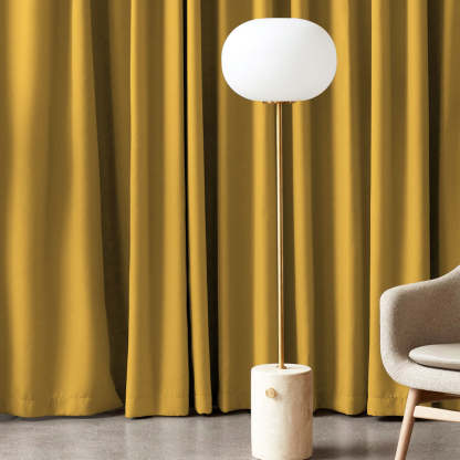 Jacquard Room Darkening Curtains in Orange Set Of 2 - (P378)