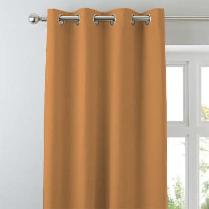 Jacquard Room Darkening Curtains in Cadmium Orange Set Of 2 - (P379)