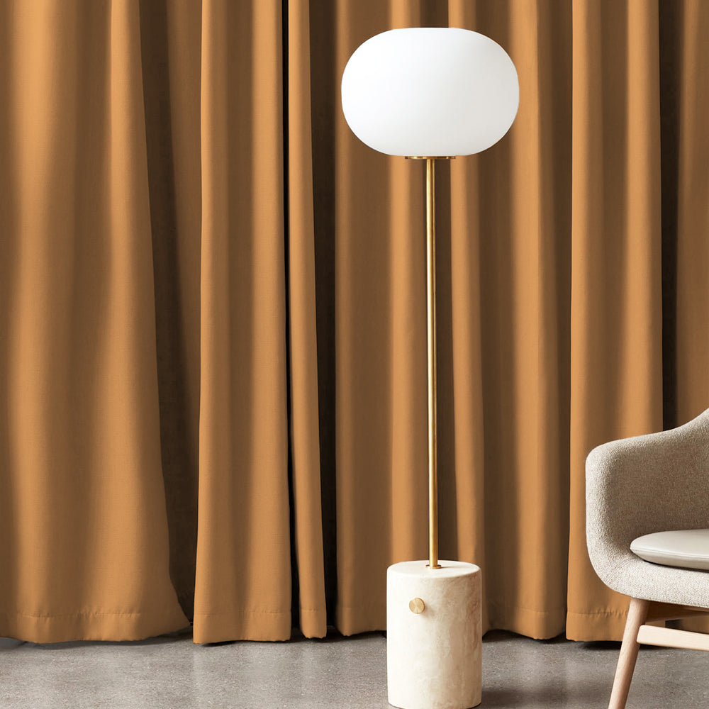 Jacquard Room Darkening Curtains in Cadmium Orange Set Of 2 - (P379)