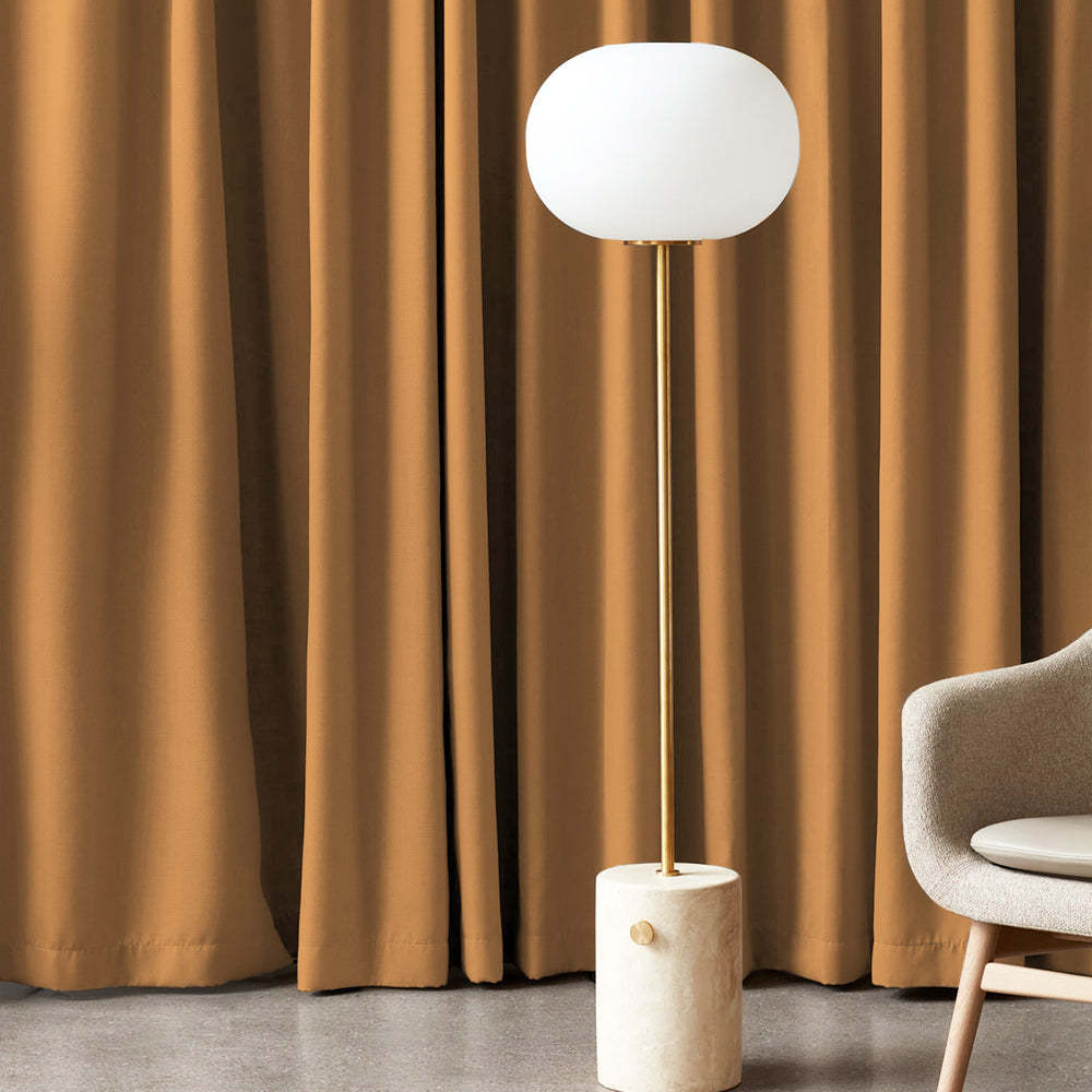 Jacquard Room Darkening Curtains in Cadmium Orange Set Of 2 - (P379)