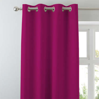 Jacquard Room Darkening Curtains in Dark Pink Set Of 2 - (P382)