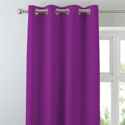 Jacquard Room Darkening Curtains in Boysenberry Purple Set Of 2 - (P383)
