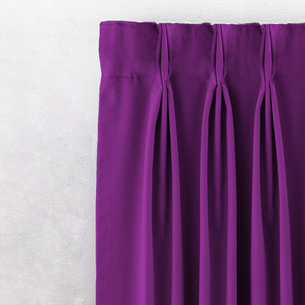 Jacquard Room Darkening Curtains in Boysenberry Purple Set Of 2 - (P383)