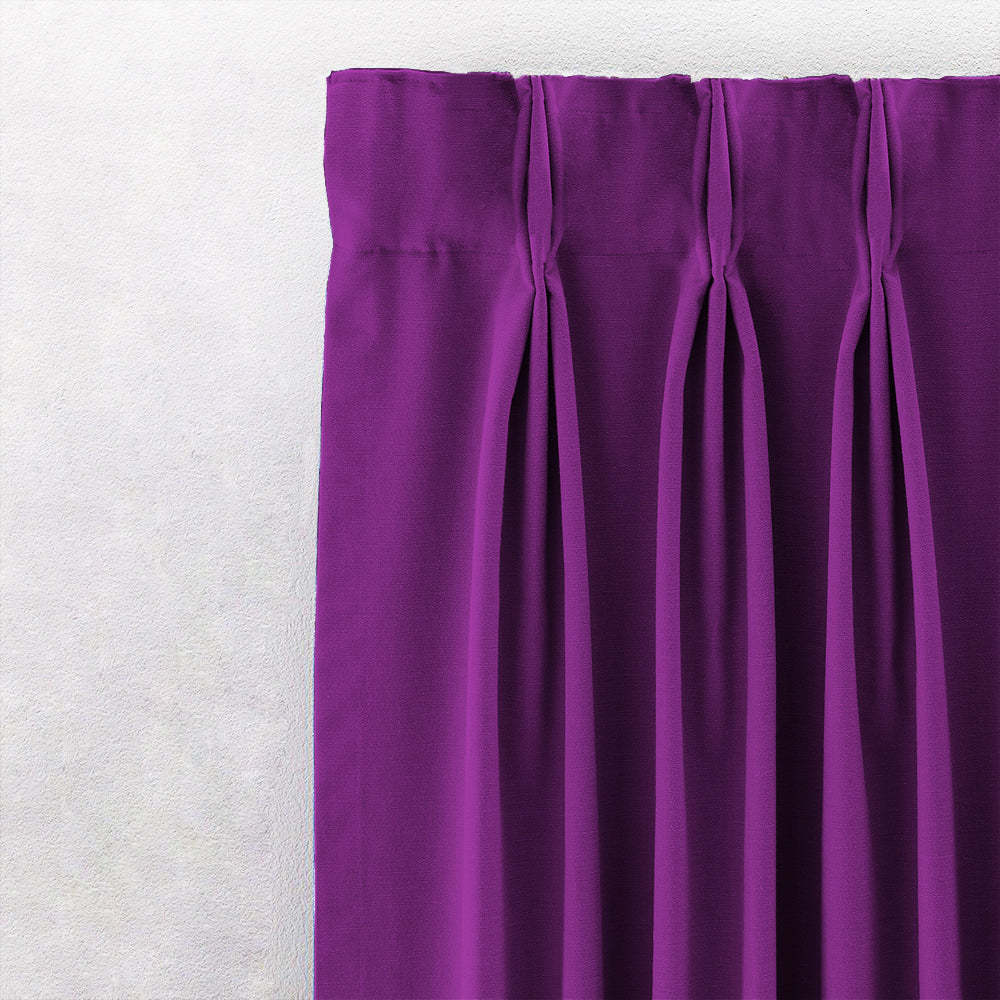 Jacquard Room Darkening Curtains in Boysenberry Purple Set Of 2 - (P383)