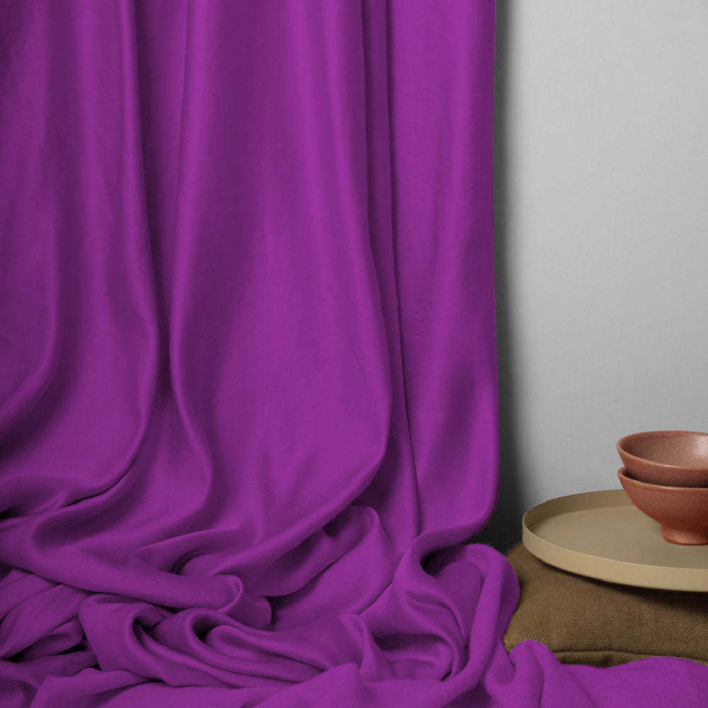 Jacquard Room Darkening Curtains in Boysenberry Purple Set Of 2 - (P383)