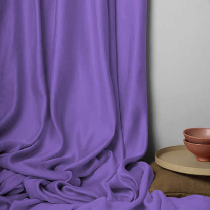 Jacquard Room Darkening Curtains in Amethyst Purple Set Of 2 - (P384)