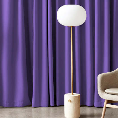 Jacquard Room Darkening Curtains in Amethyst Purple Set Of 2 - (P384)