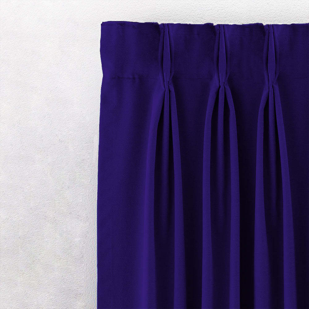 Jacquard Room Darkening Curtains in Marine Blue Set Of 2 - (P385)