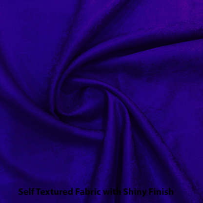 Jacquard Room Darkening Curtains in Marine Blue Set Of 2 - (P385)