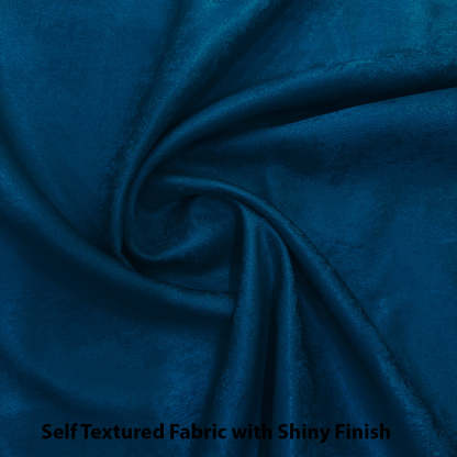 Jacquard Room Darkening Curtains in Oxford Blue Set Of 2 - (P386)