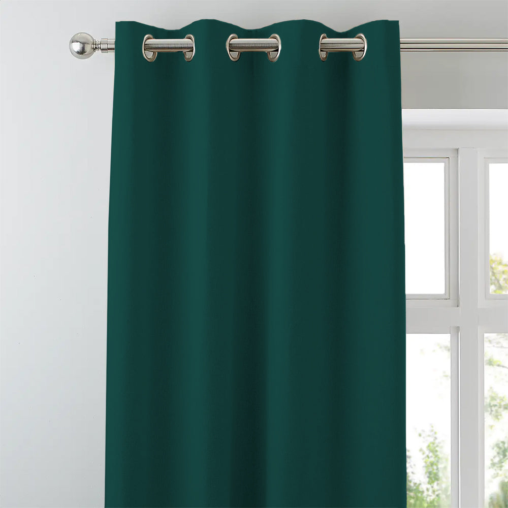 Jacquard Room Darkening Curtains in Cape Verde Green Set Of 2 - (P388)
