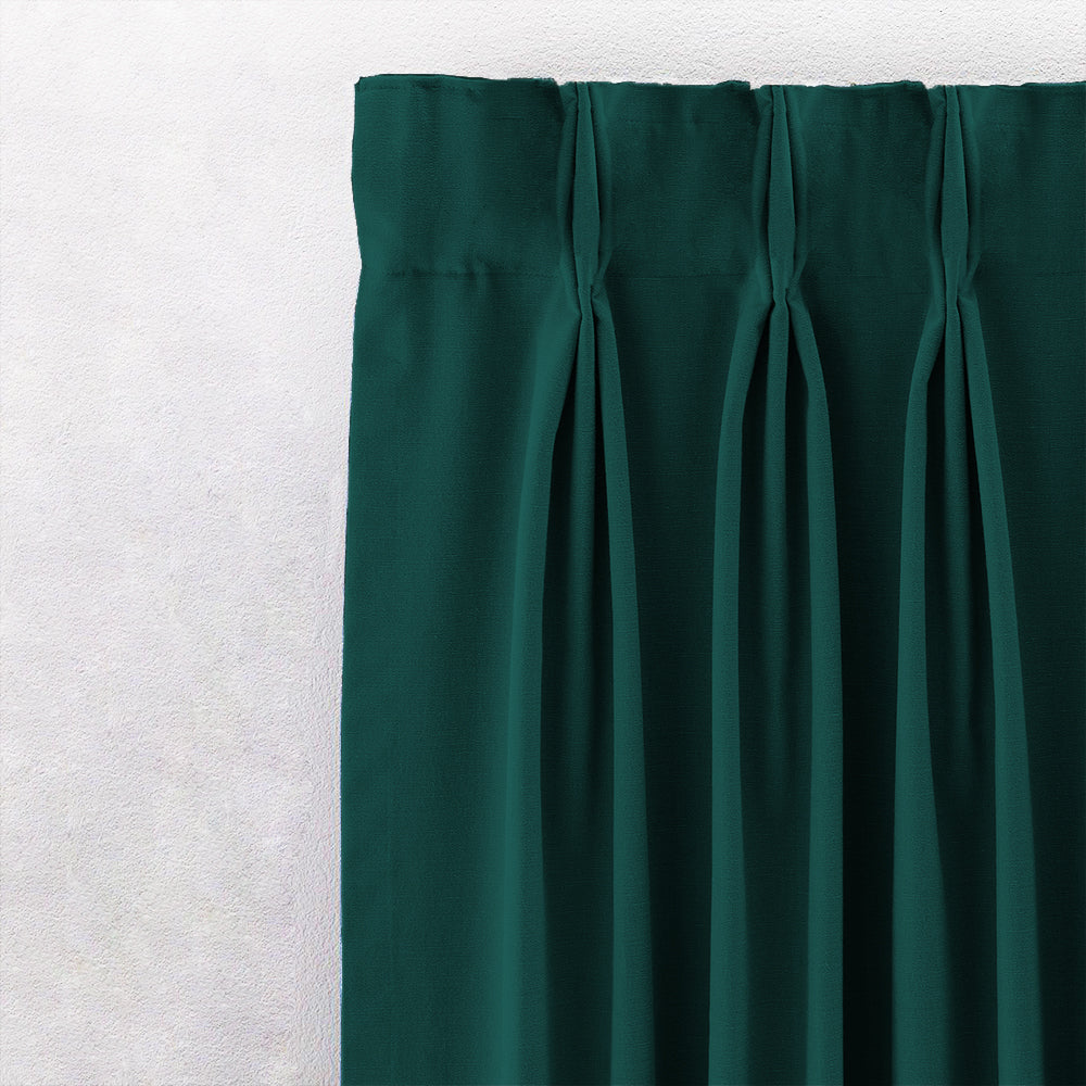 Jacquard Room Darkening Curtains in Cape Verde Green Set Of 2 - (P388)