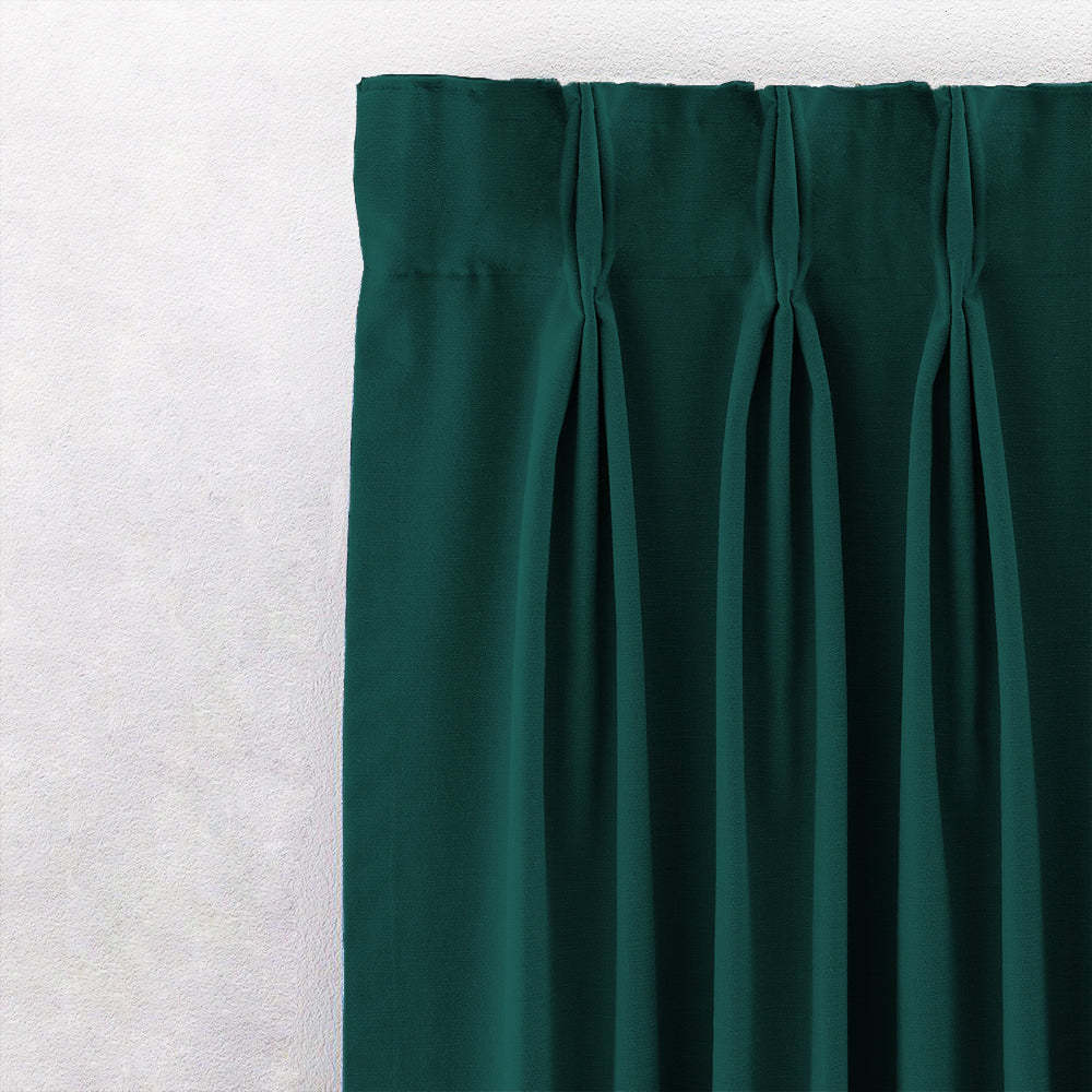 Jacquard Room Darkening Curtains in Cape Verde Green Set Of 2 - (P388)