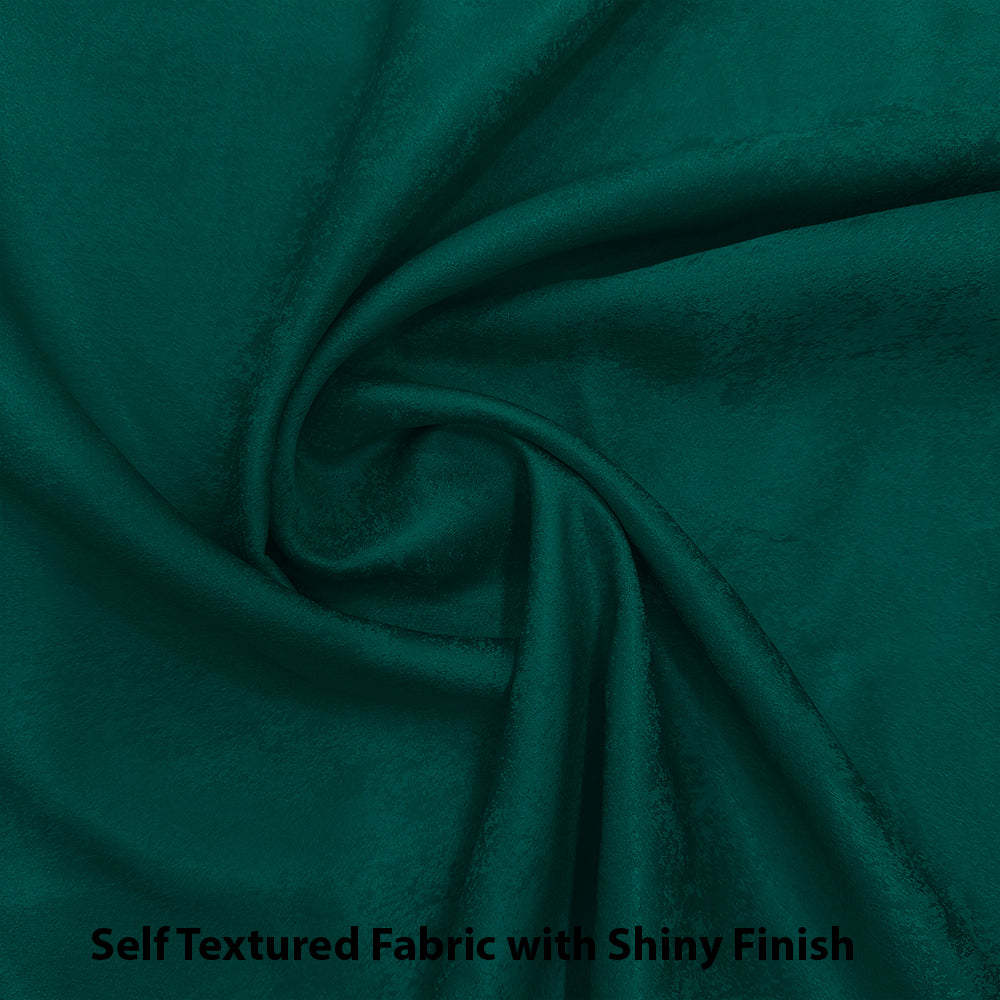 Jacquard Room Darkening Curtains in Cape Verde Green Set Of 2 - (P388)