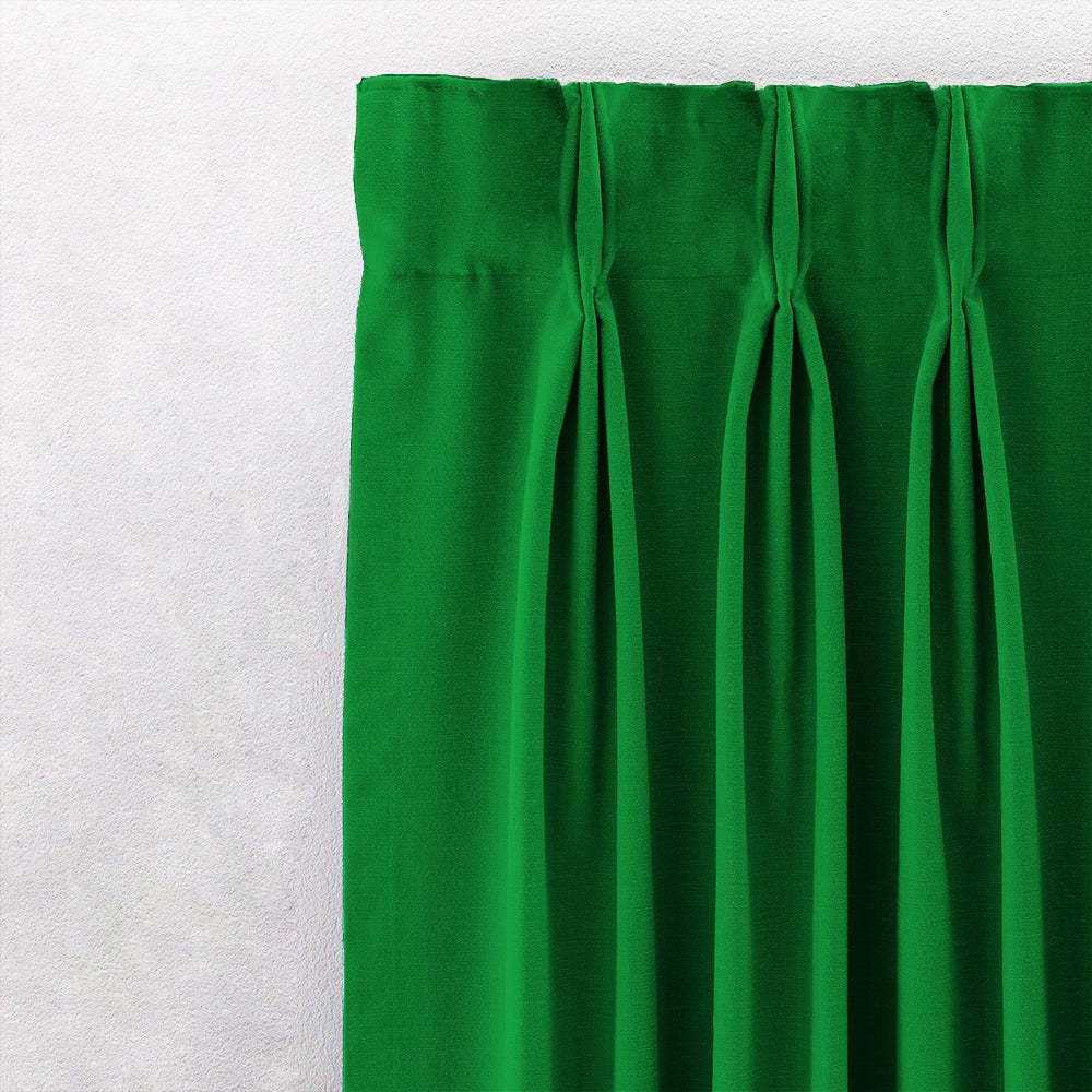 Jacquard Room Darkening Curtains in Kelly Green Set Of 2 - (P389)