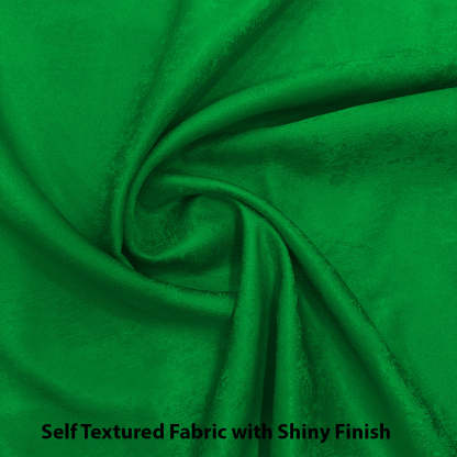 Jacquard Room Darkening Curtains in Kelly Green Set Of 2 - (P389)