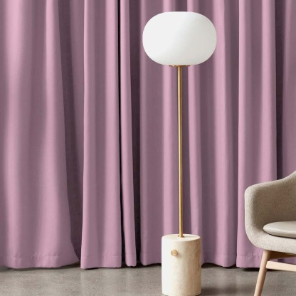 Jacquard Room Darkening Curtains in Rose Quartz Set Of 2 - (P39)