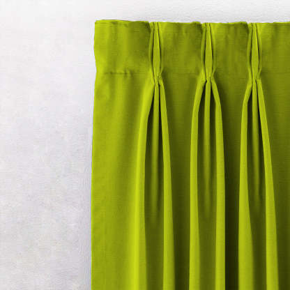 Jacquard Room Darkening Curtains in Lime Green Set Of 2 - (P390)