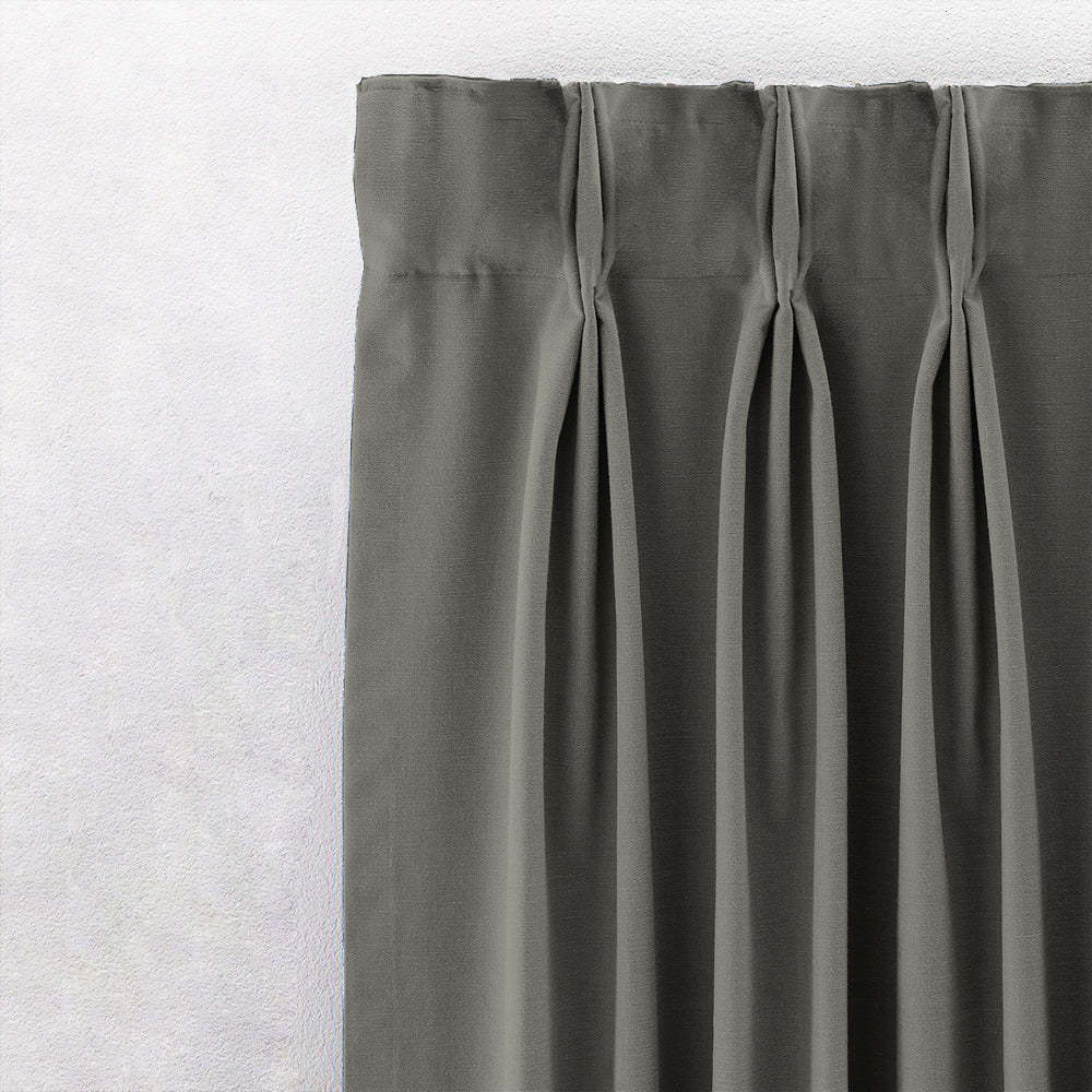 Jacquard Room Darkening Curtains in Dark Silver Grey Set Of 2 - (P391)