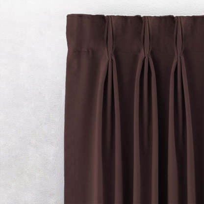 Jacquard Room Darkening Curtains in Acajou Brown Set Of 2 - (P394)