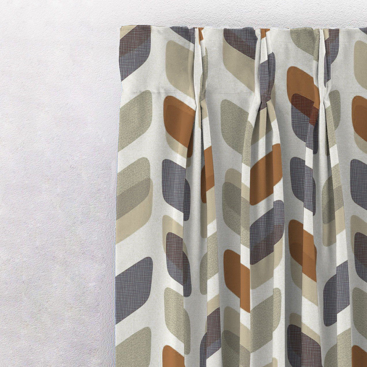 Elegant Geometric Print Room Darkening Curtain - Set of 2 - DS395D