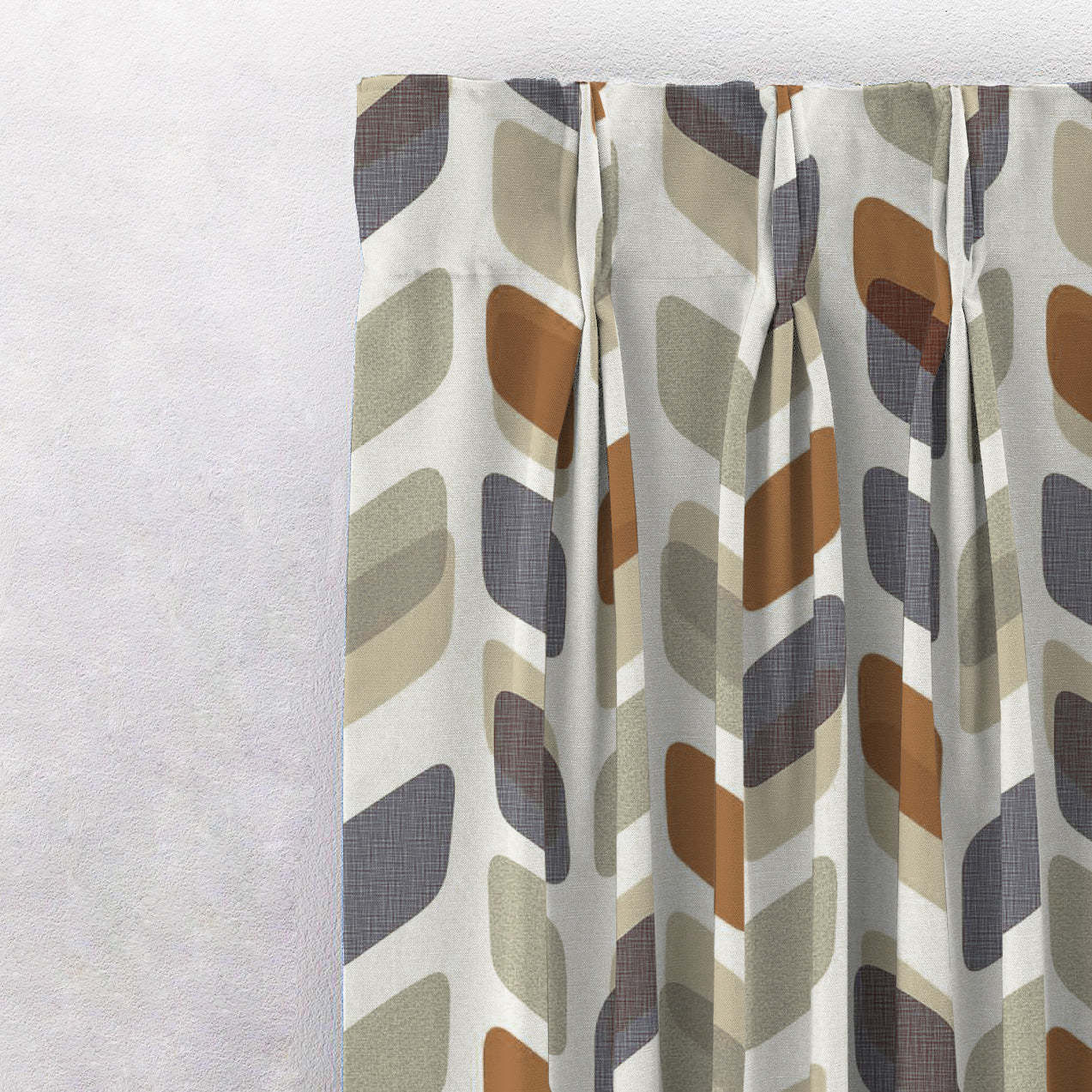 Elegant Geometric Print Room Darkening Curtain - Set of 2 - DS395D