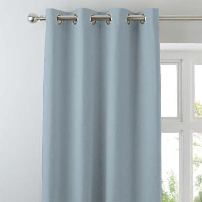 Jacquard Room Darkening Curtains in Prudence Blue Set Of 2 - (P397)